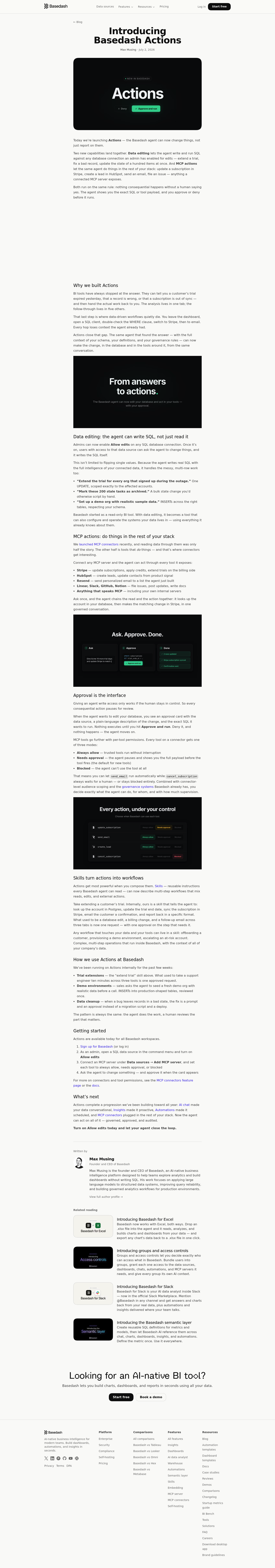 Basedash Actions screenshot