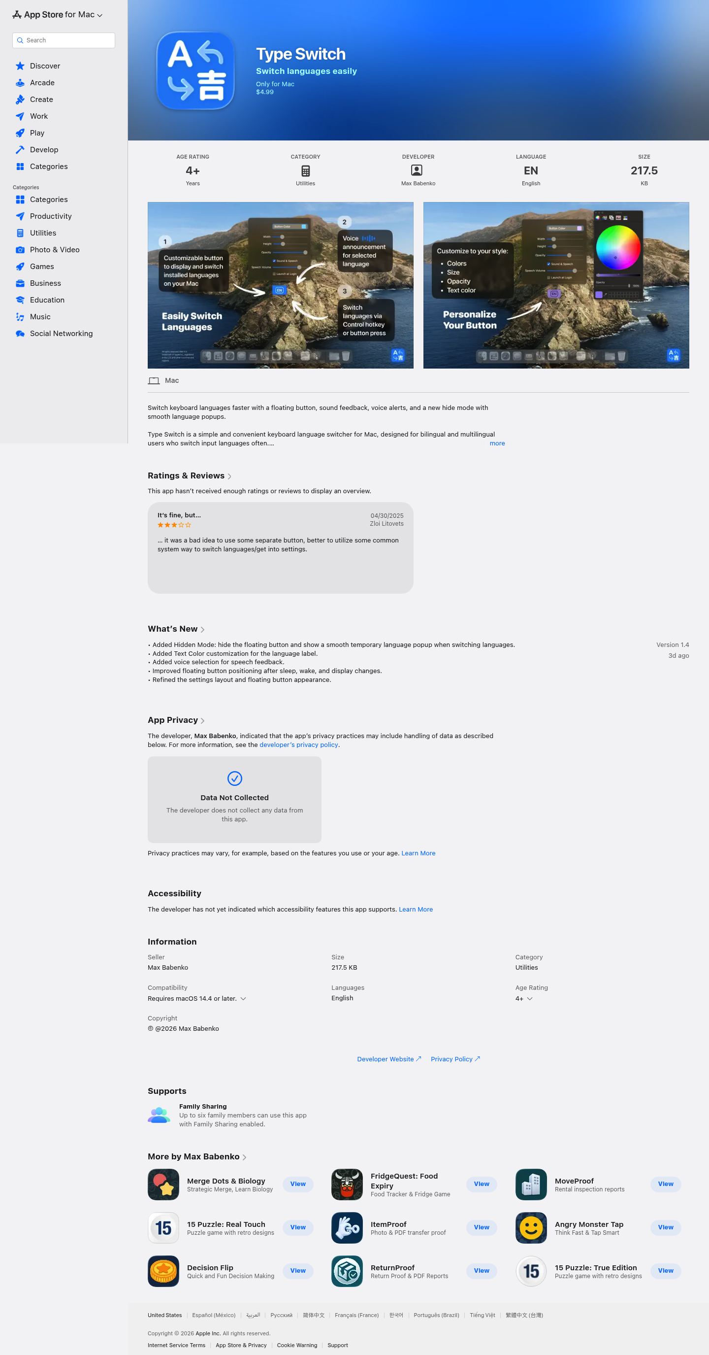 Type Switch 3.0 for macOS screenshot