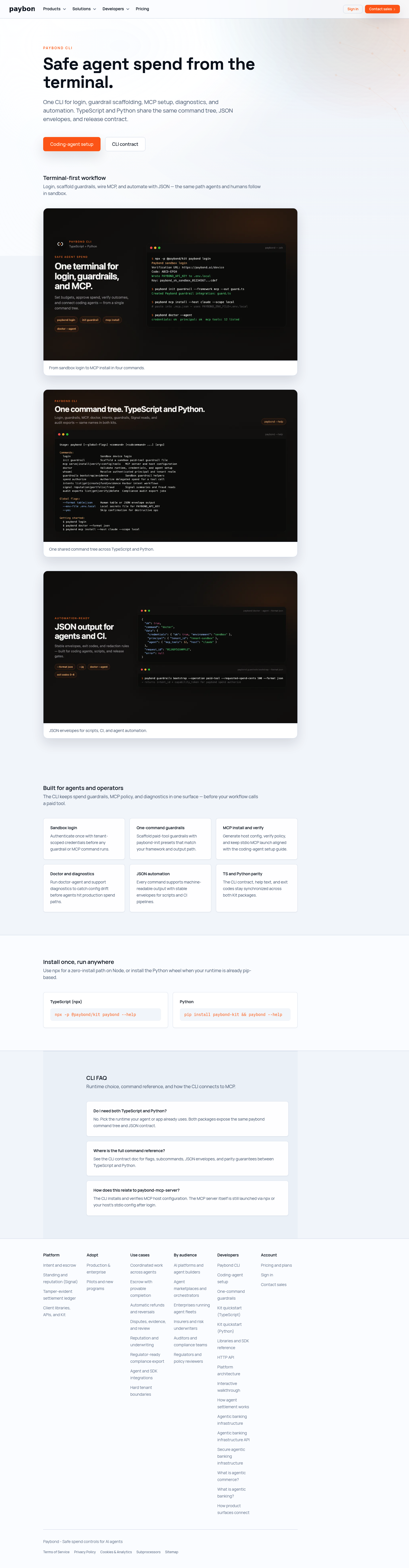 Paybond CLI screenshot