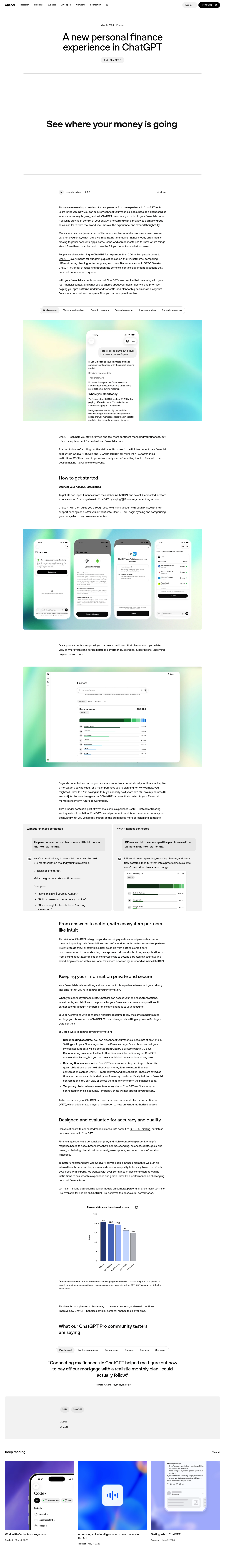 ChatGPT for Personal Finance screenshot