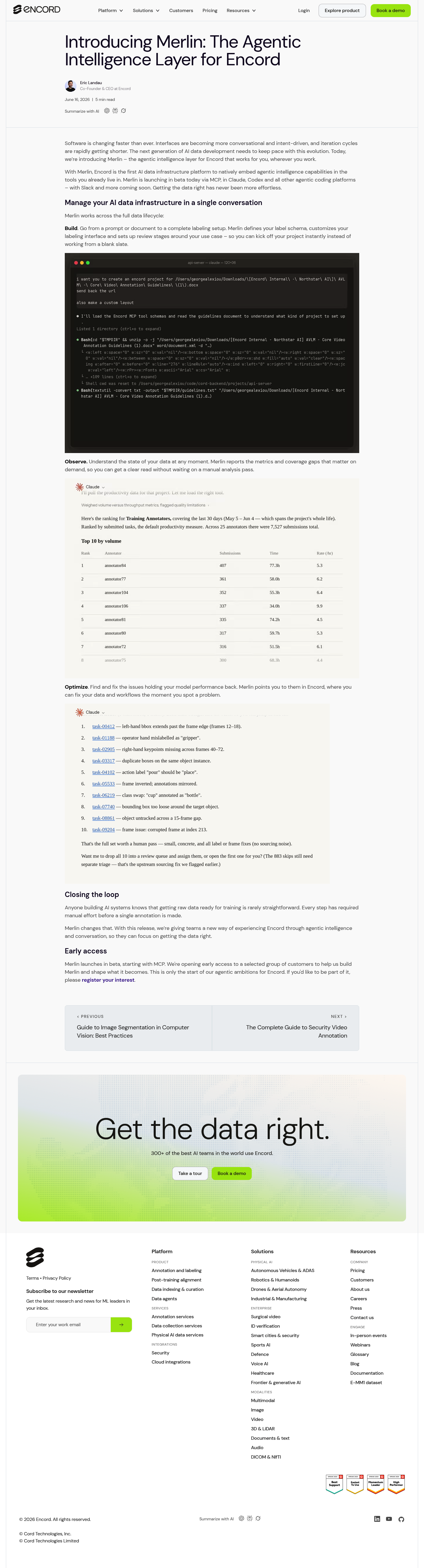 Merlin by Encord screenshot