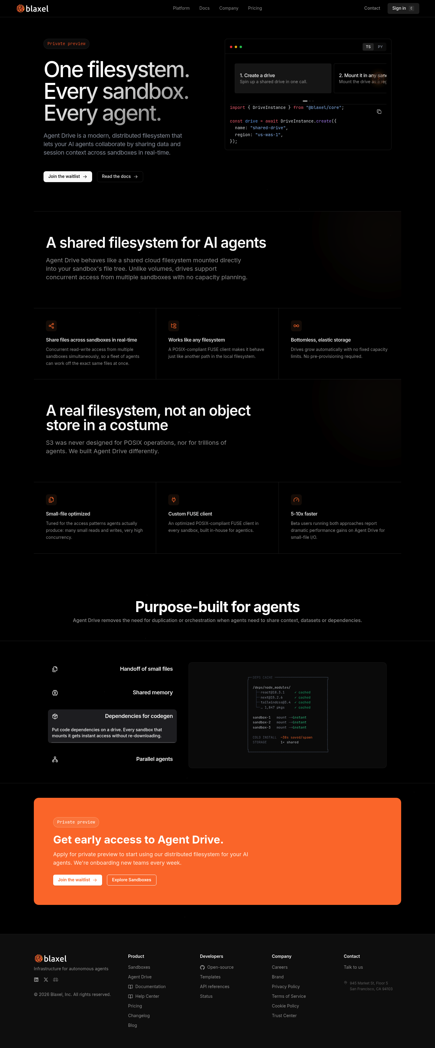 Blaxel Agent Drive screenshot