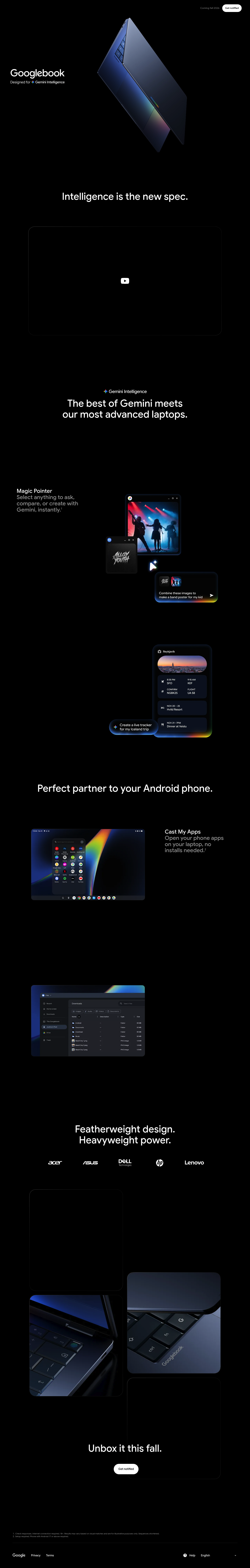 Googlebook screenshot