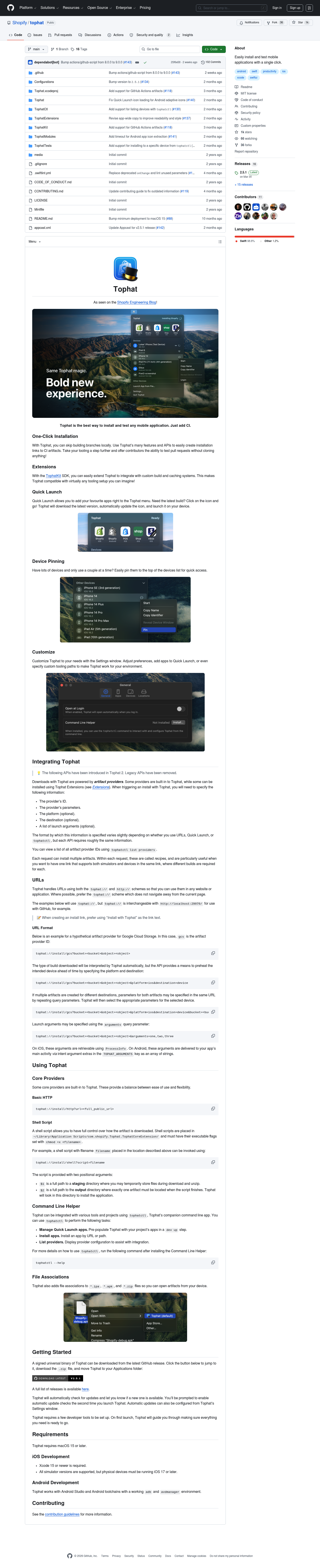 Tophat by Shopify screenshot