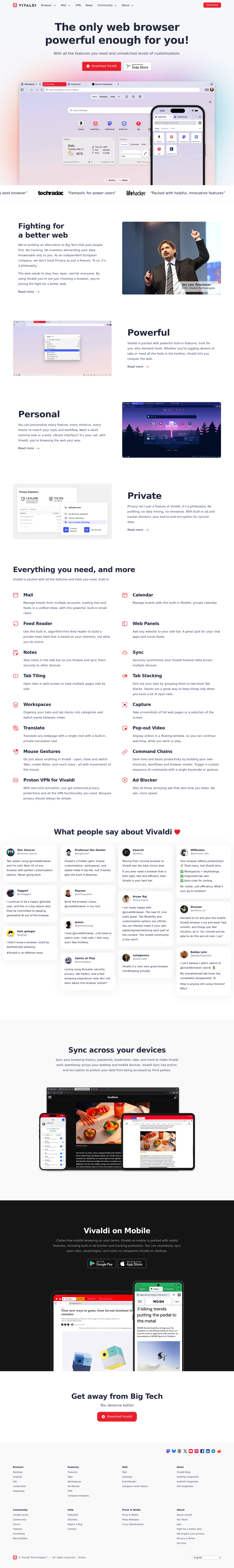 Vivaldi 8.0 screenshot