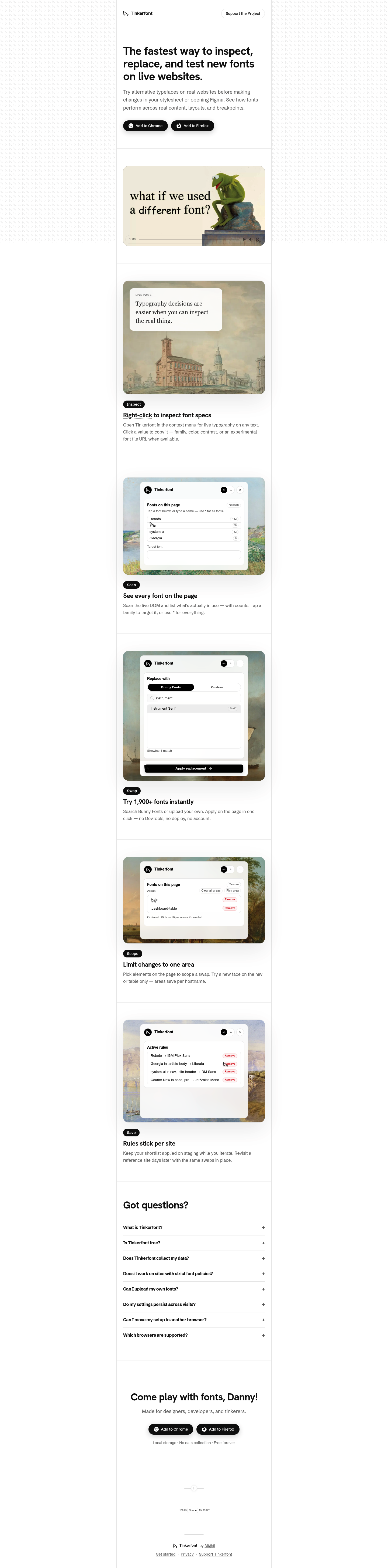 Tinkerfont screenshot
