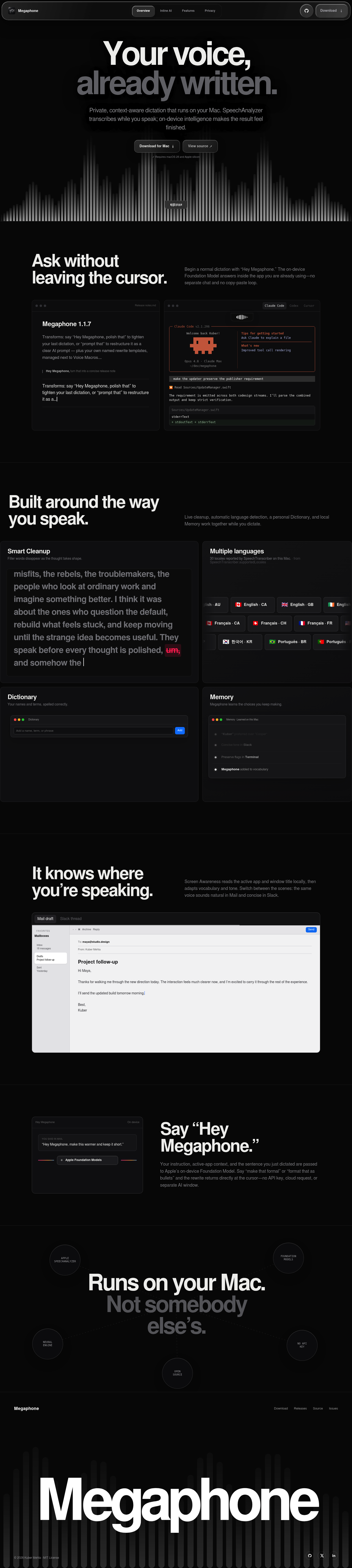 Megaphone screenshot