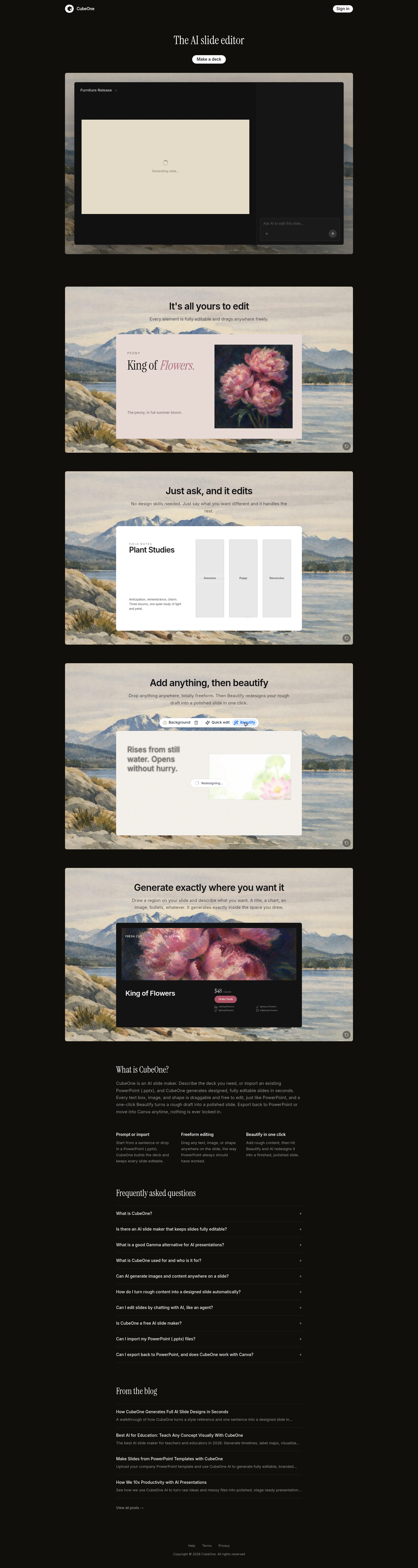 AI Slide Editor by CubeOne screenshot