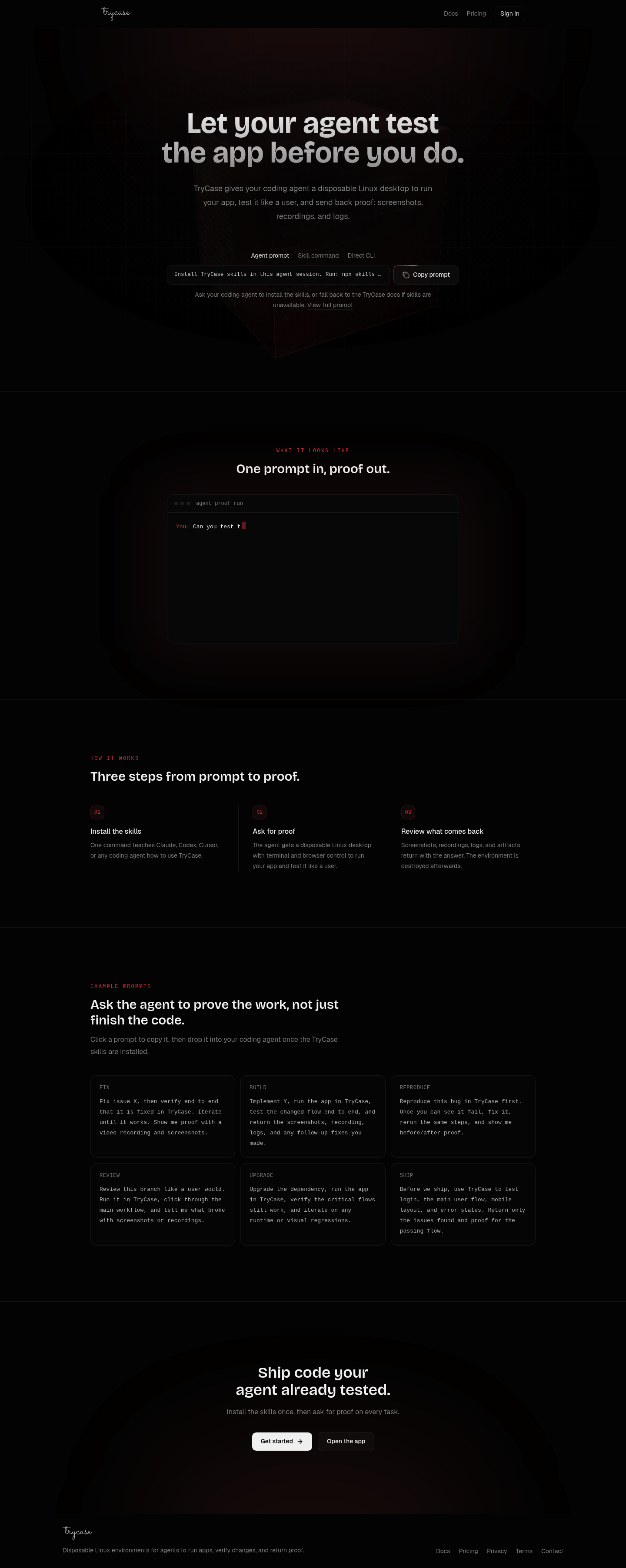 TryCase screenshot