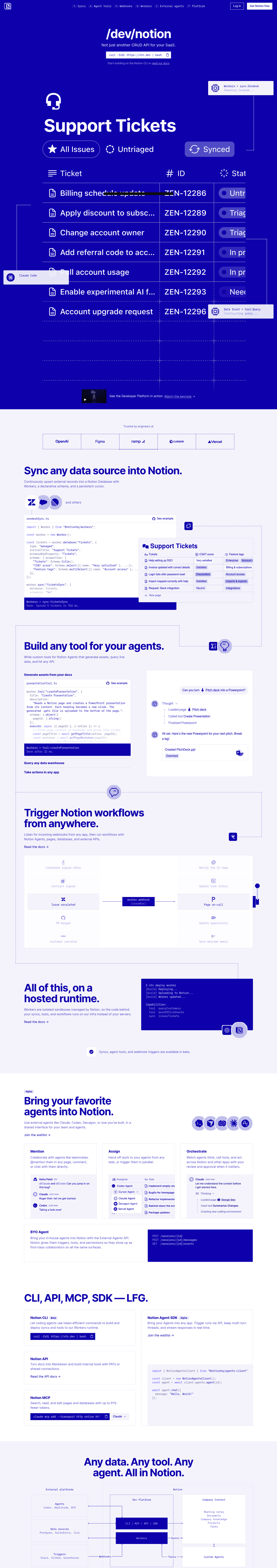Notion Developer Platform screenshot