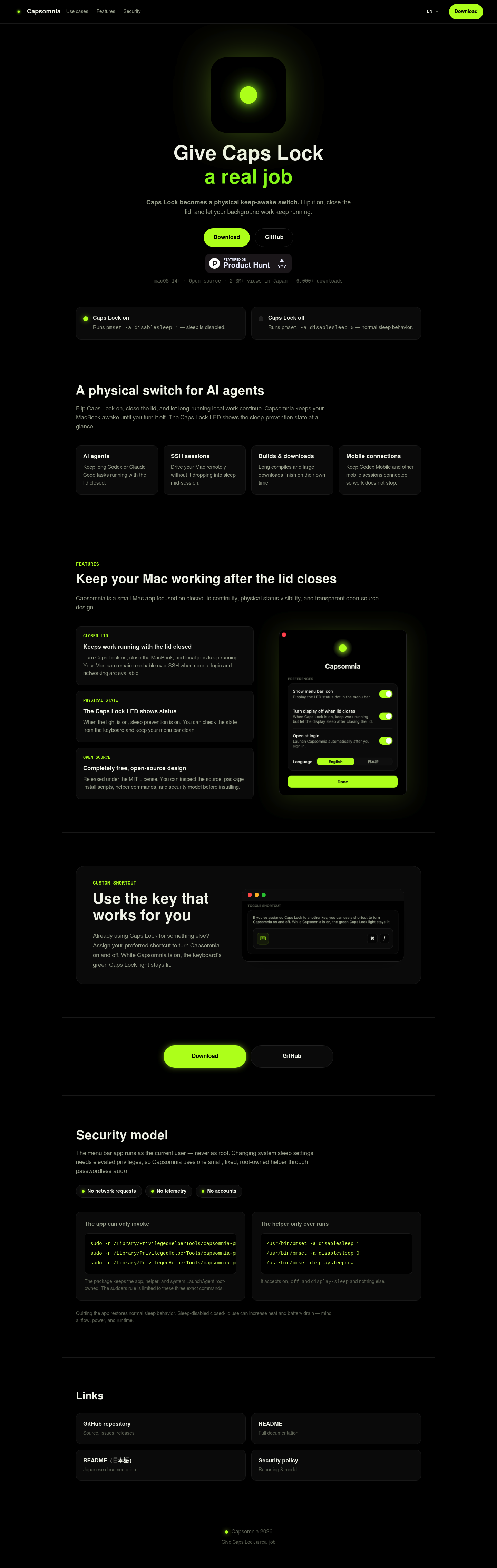 Capsomnia screenshot