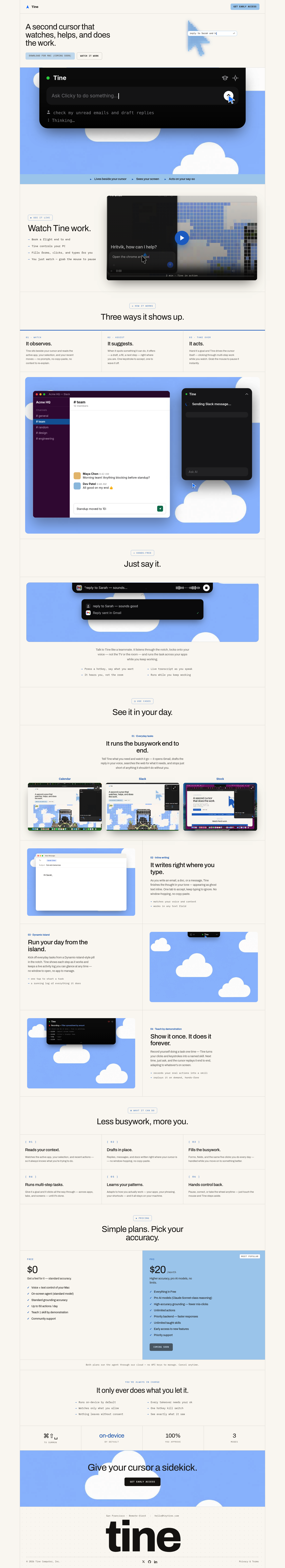 Tine screenshot
