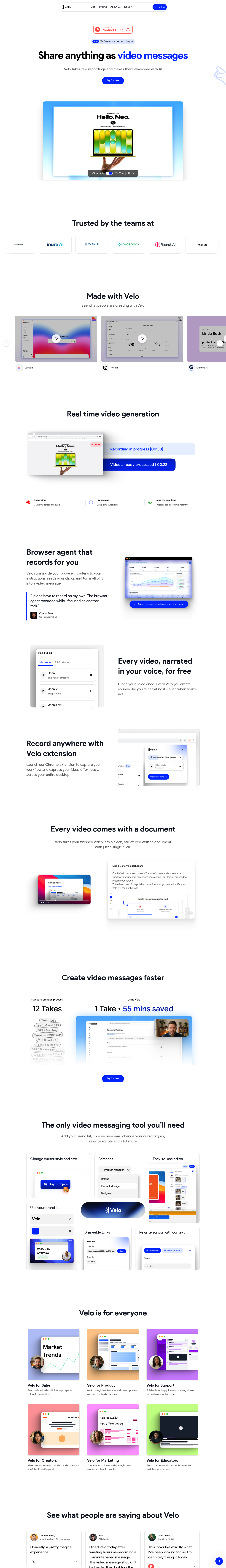 Velo 2.0 screenshot