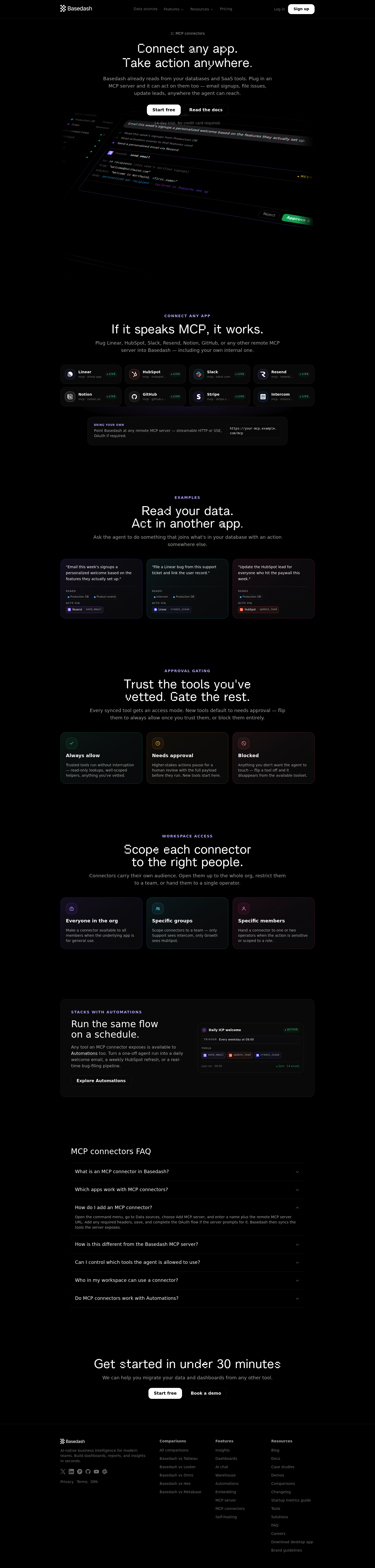 Basedash MCP Connectors screenshot