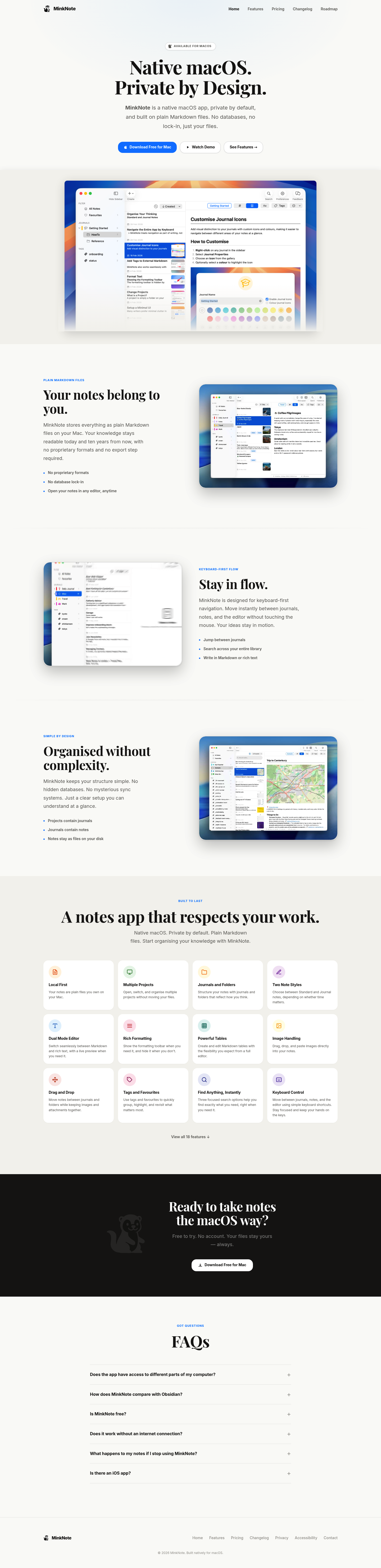 MinkNote screenshot