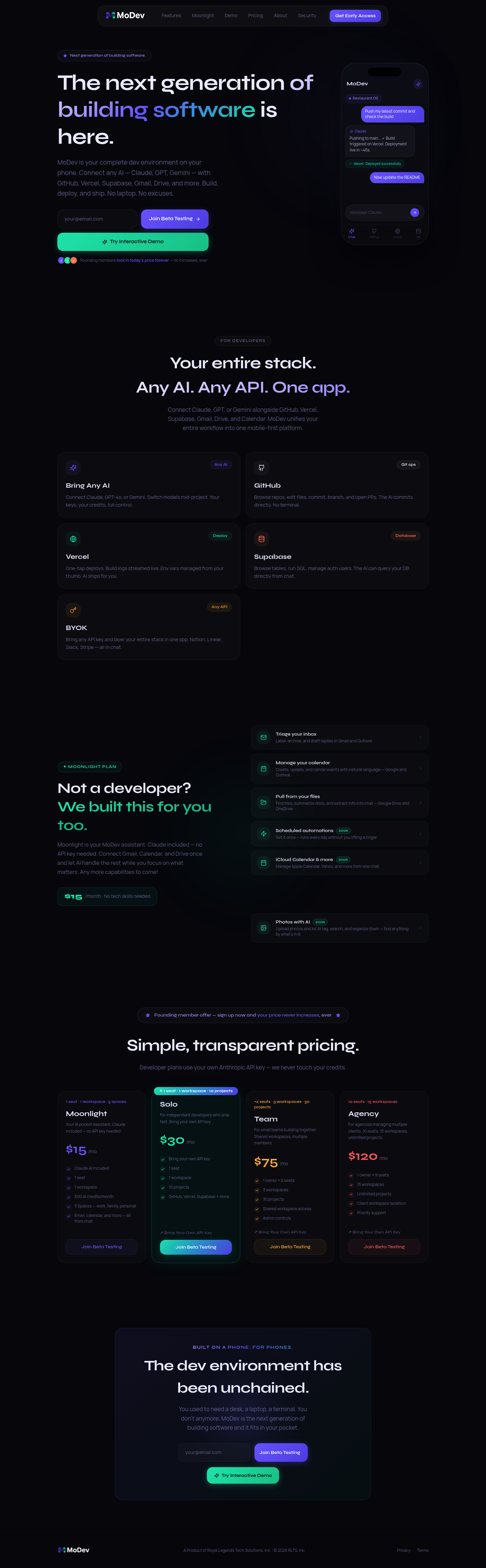 MoDev screenshot