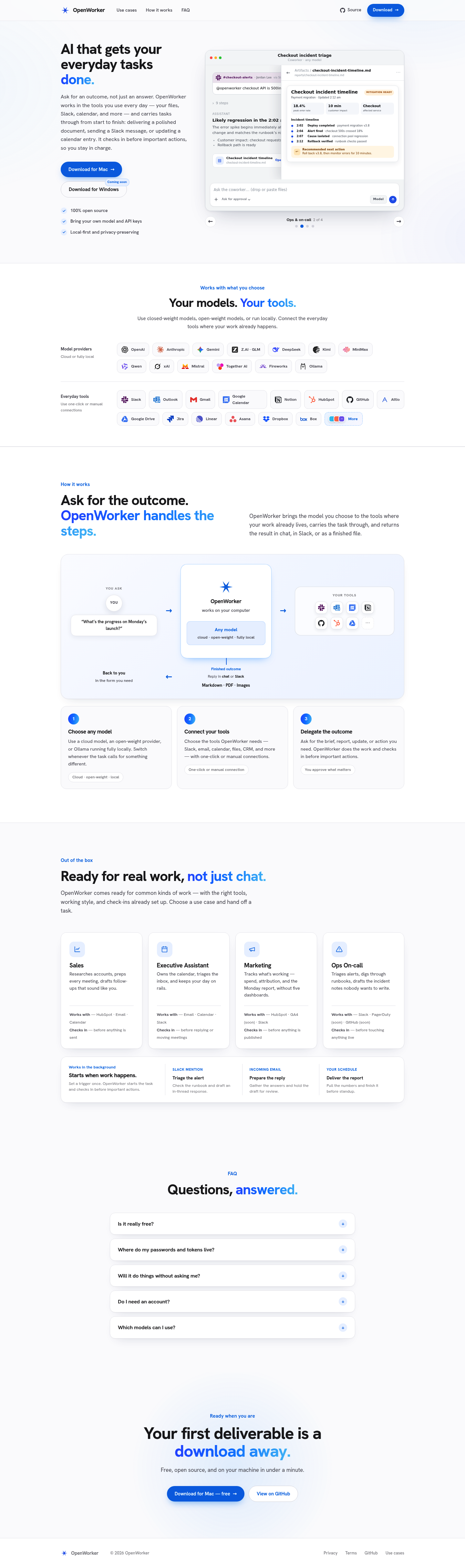 OpenWorker screenshot