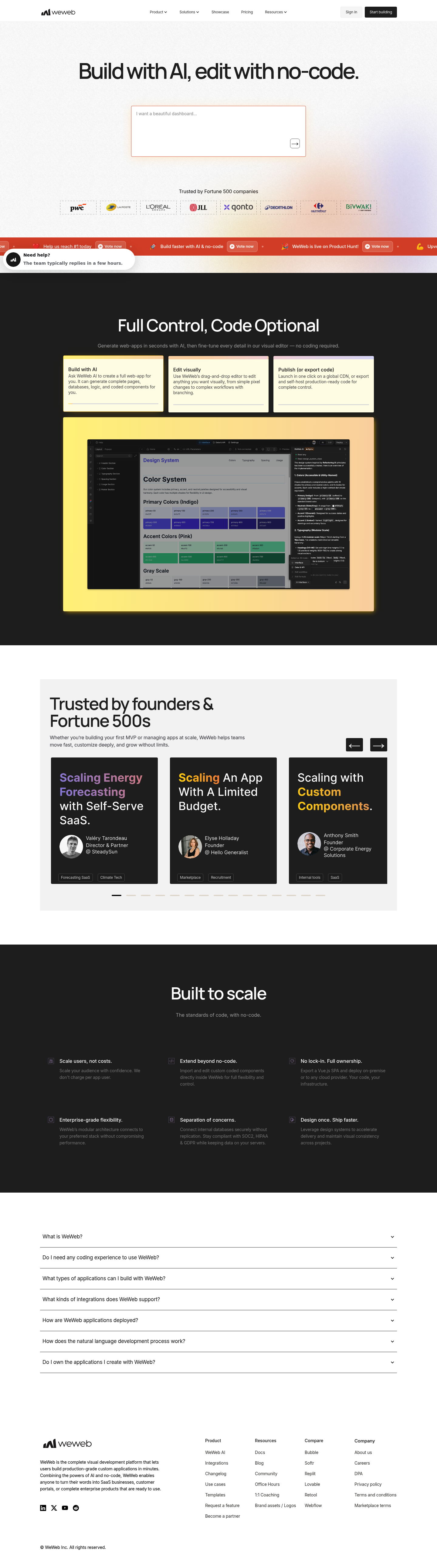 WeWeb 3.0 screenshot