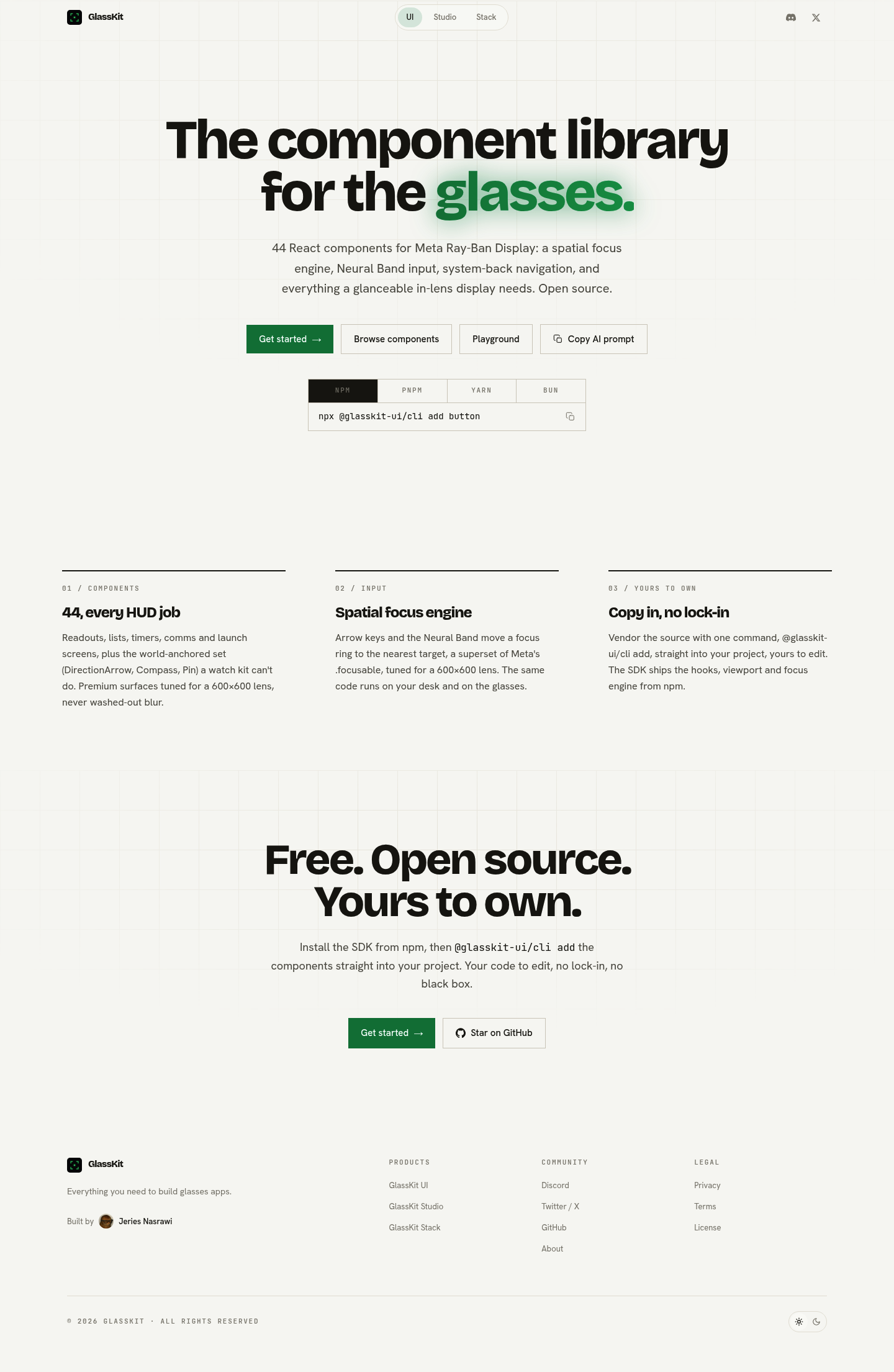 GlassKit UI screenshot