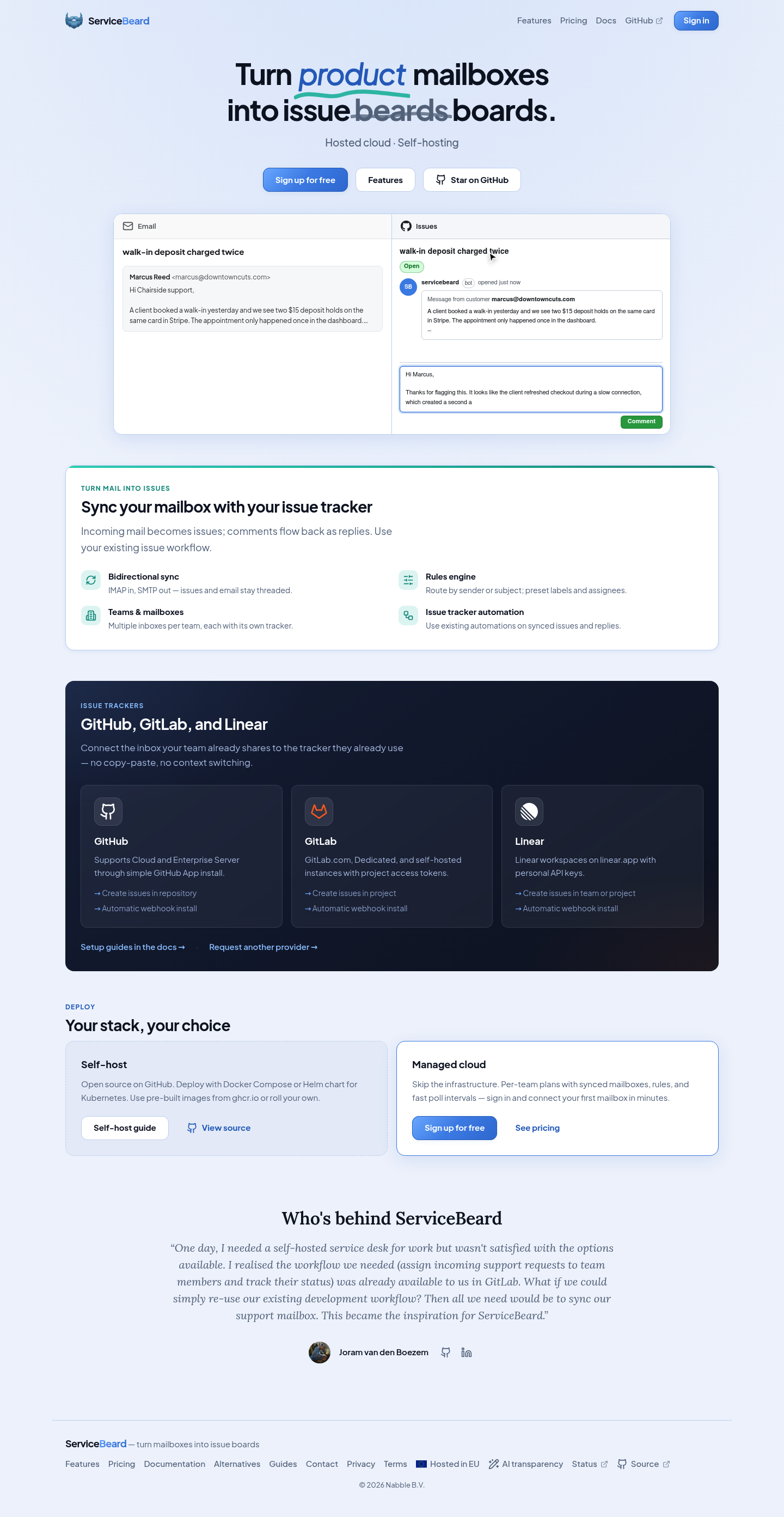 ServiceBeard screenshot