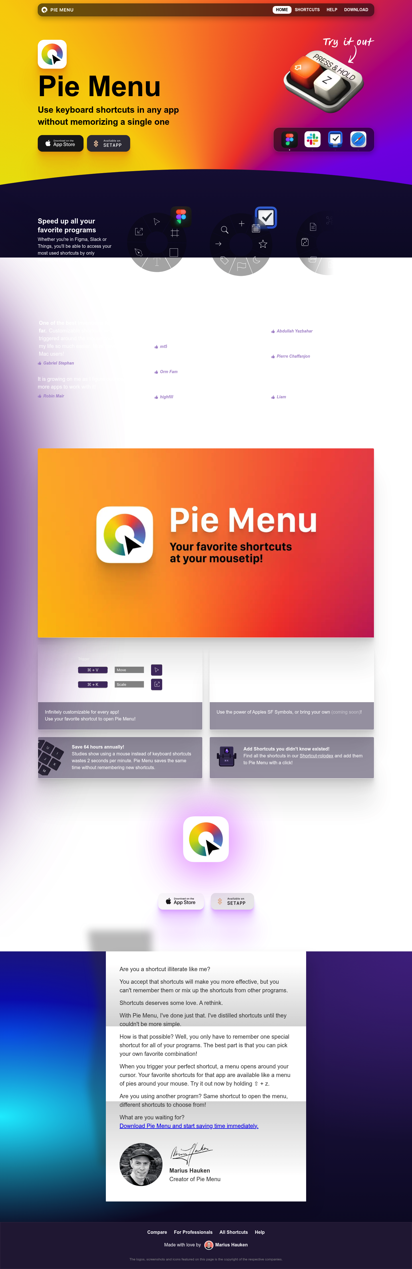 Pie Menu screenshot