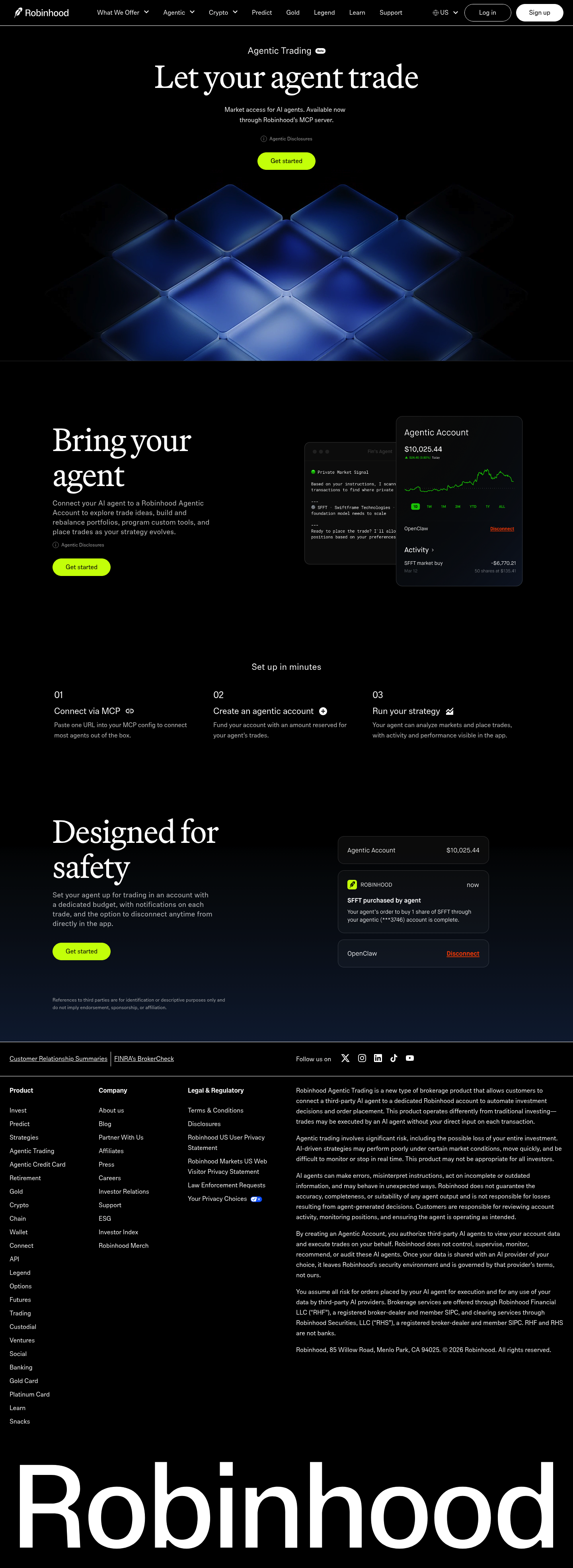 Robinhood Agentic Trading screenshot