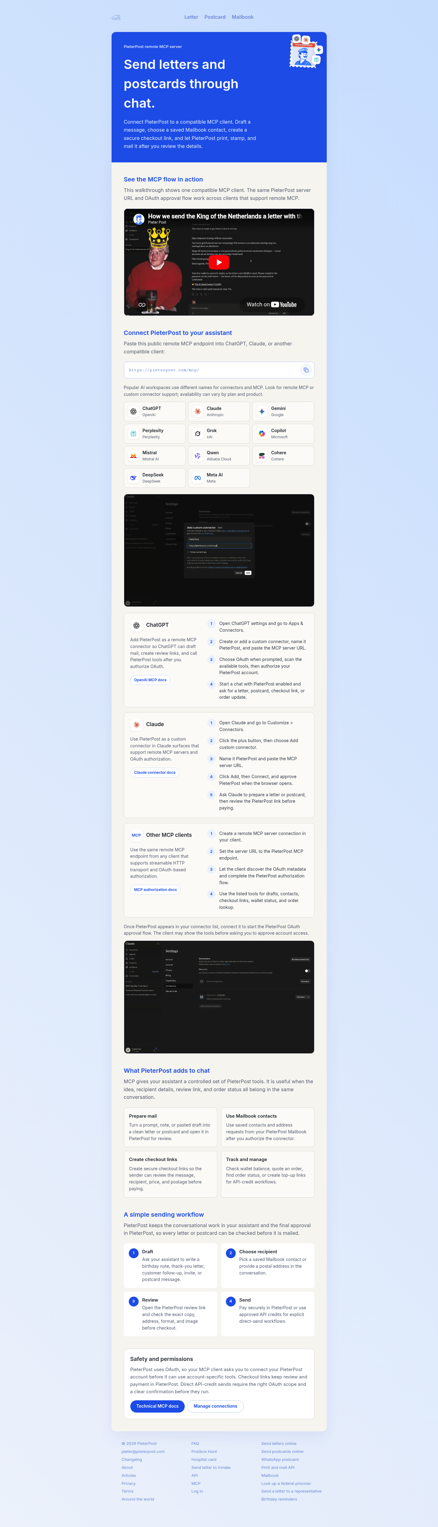 PieterPost MCP screenshot