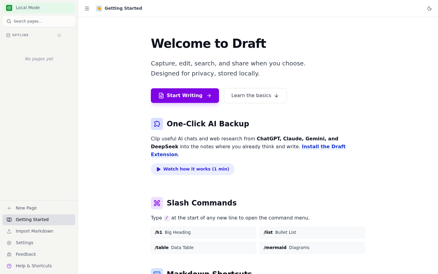 Draft screenshot