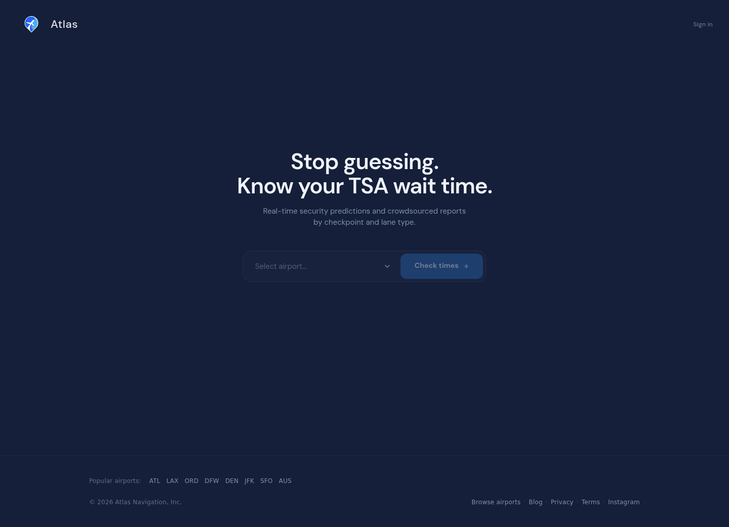 Atlas Navigation screenshot