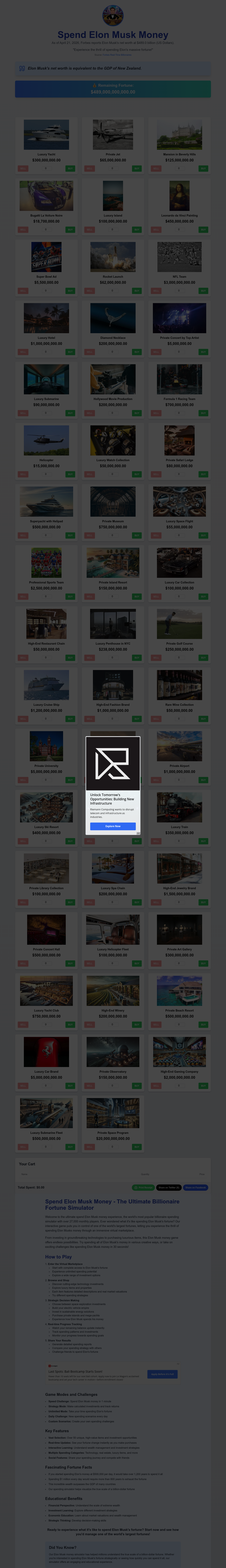 Spend Elon Musk Money screenshot