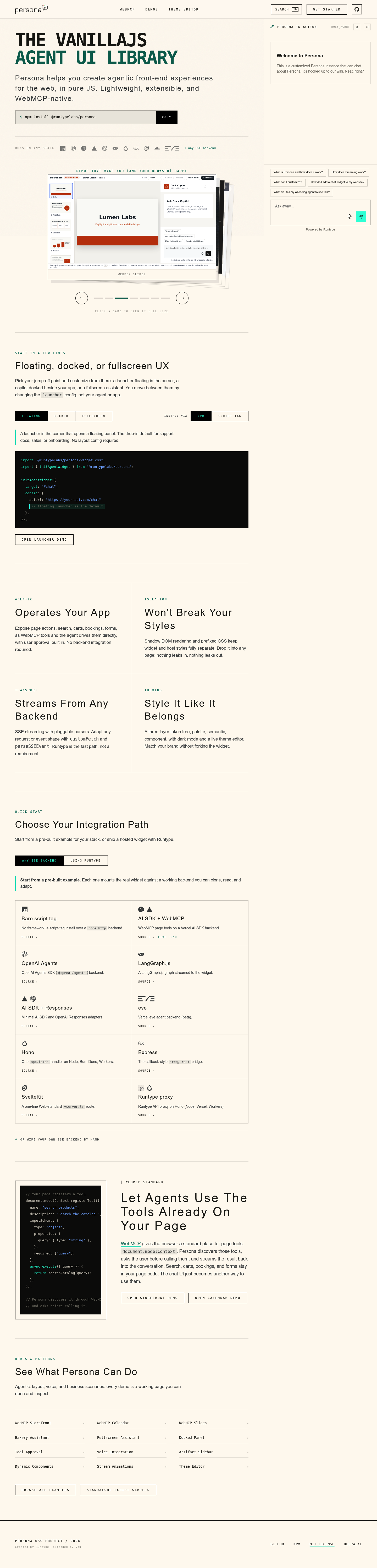 Persona.js screenshot