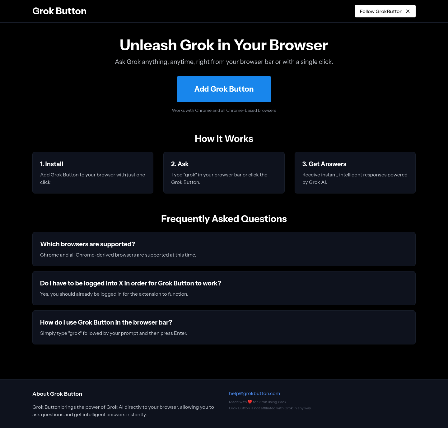 Grokbutton screenshot