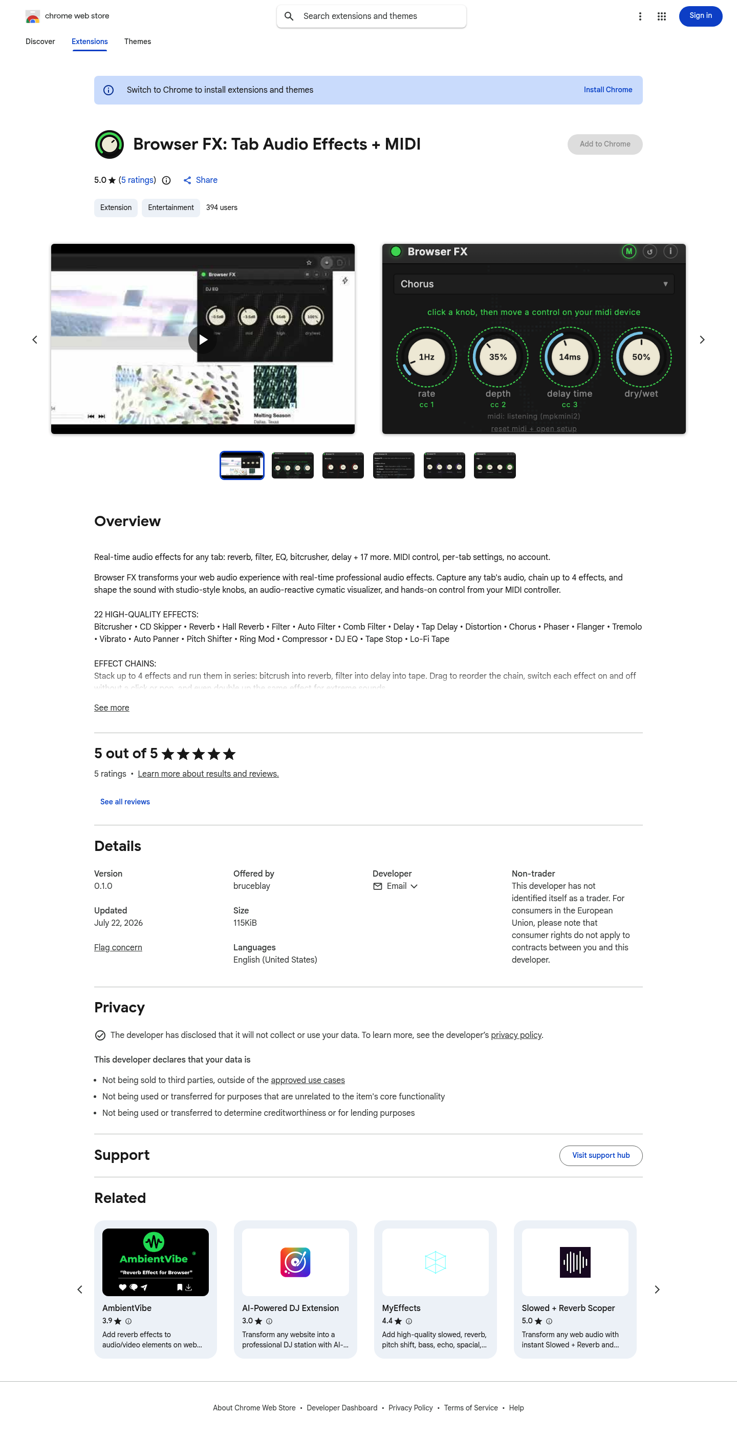 Browser FX: screenshot