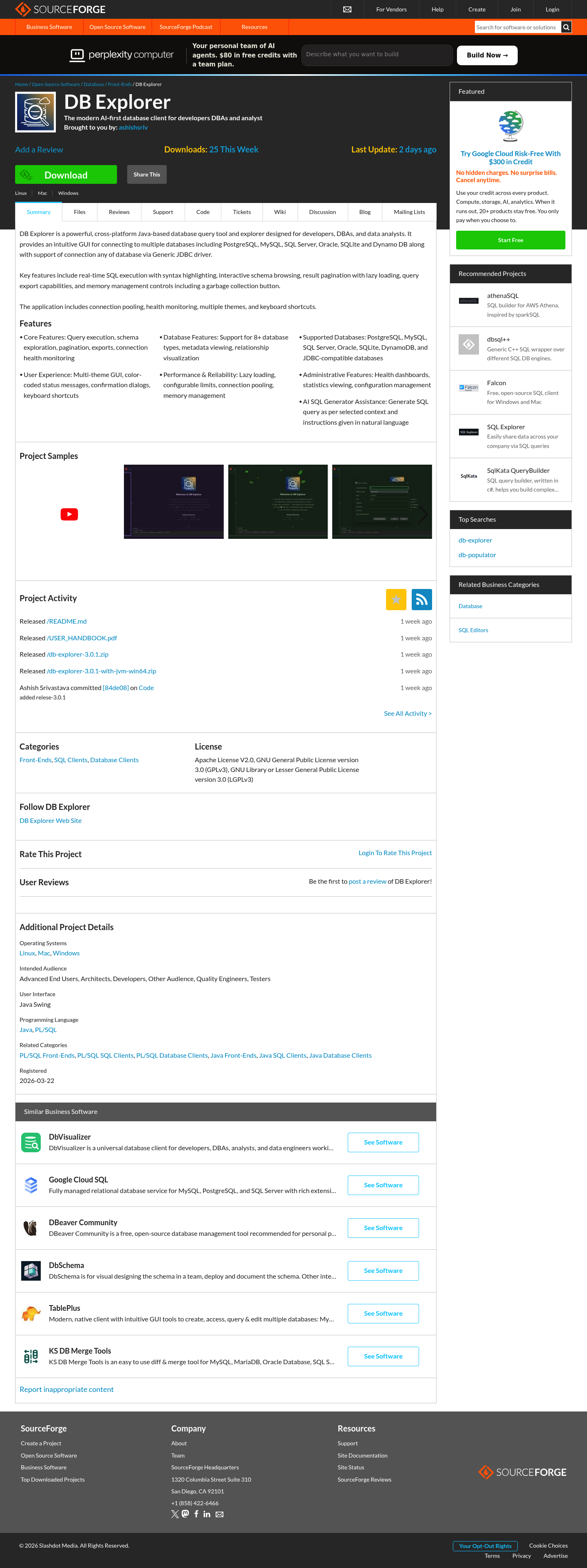 DB Explorer screenshot