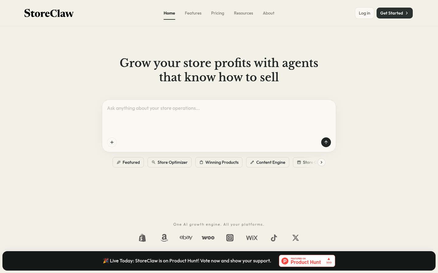 StoreClaw screenshot