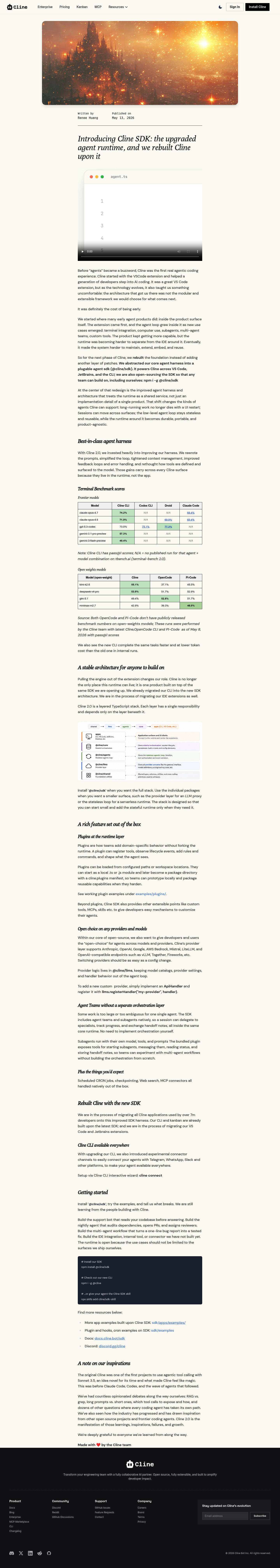 Cline SDK screenshot