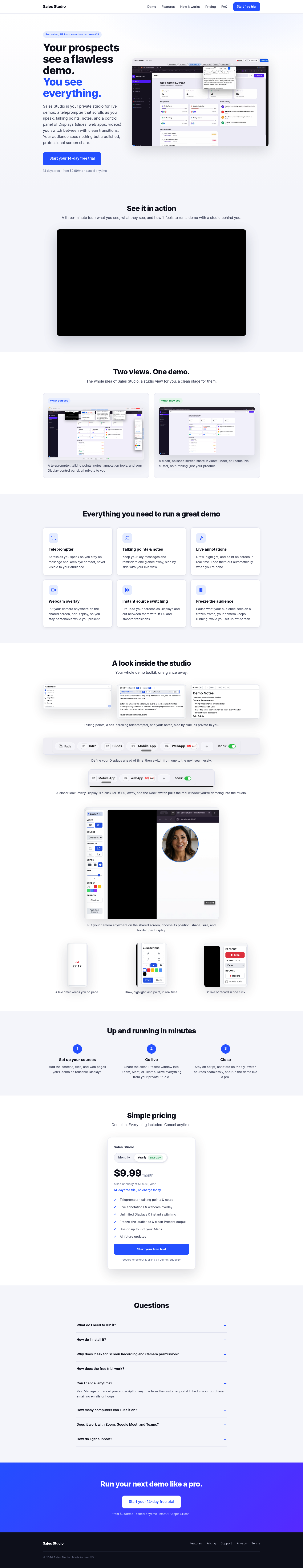 Sales Studio screenshot