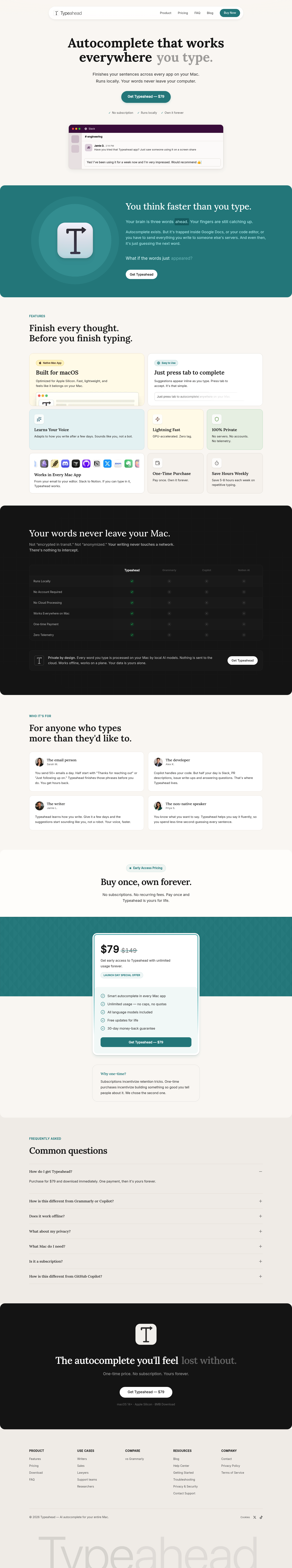 Typeahead screenshot