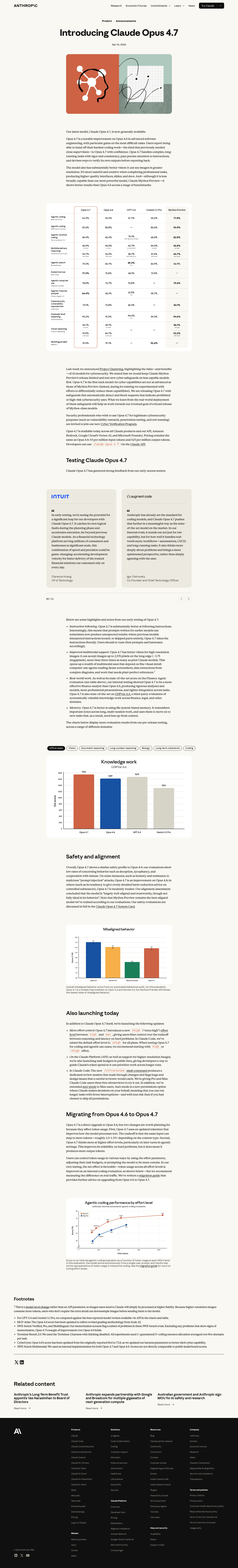 Claude Opus 4.7 screenshot