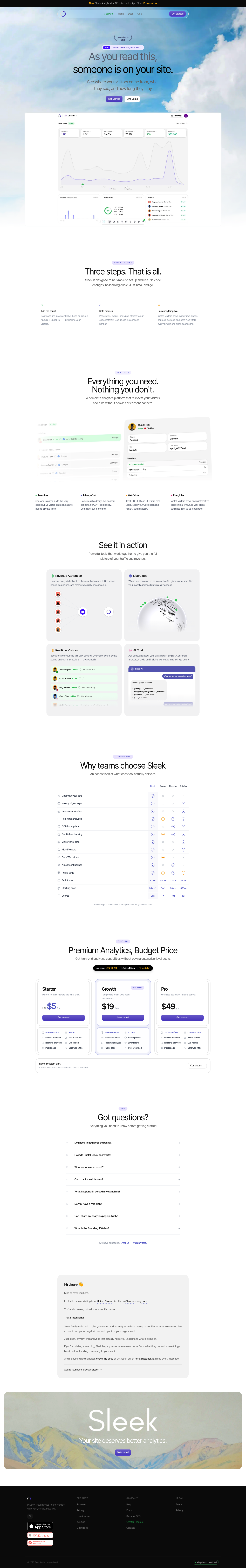 Sleek Analytics for iOS screenshot