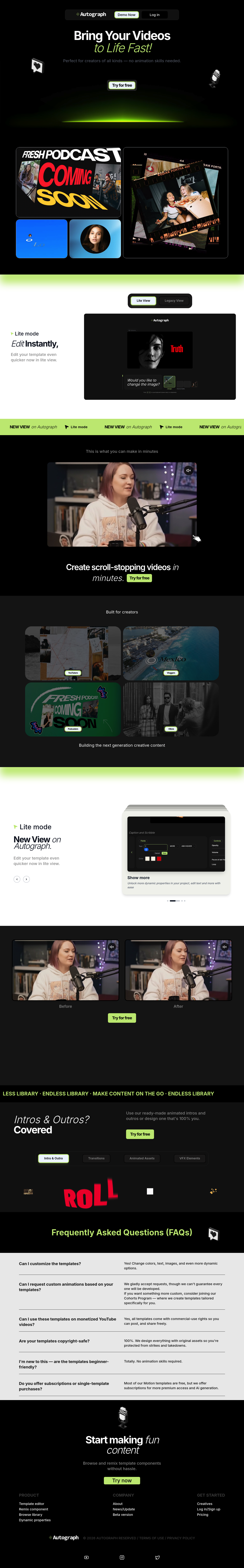 Autograph.video Beta screenshot
