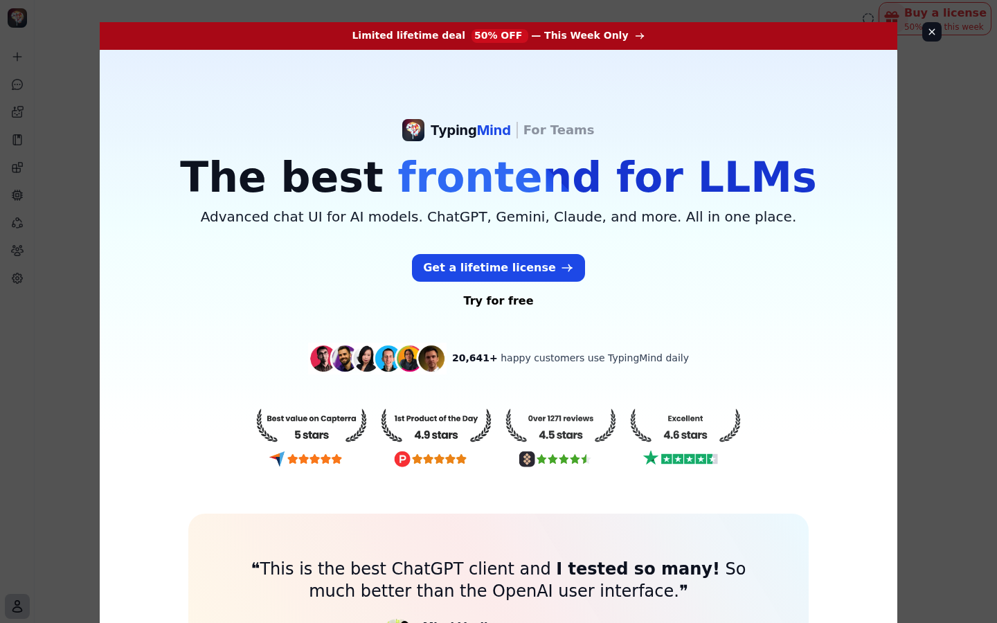 TypingMind screenshot
