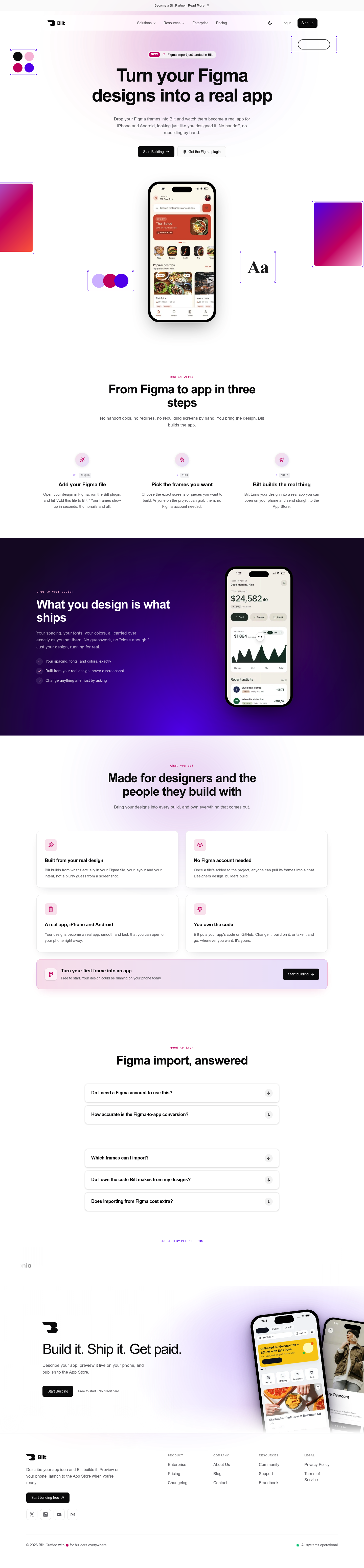 Bilt.me screenshot