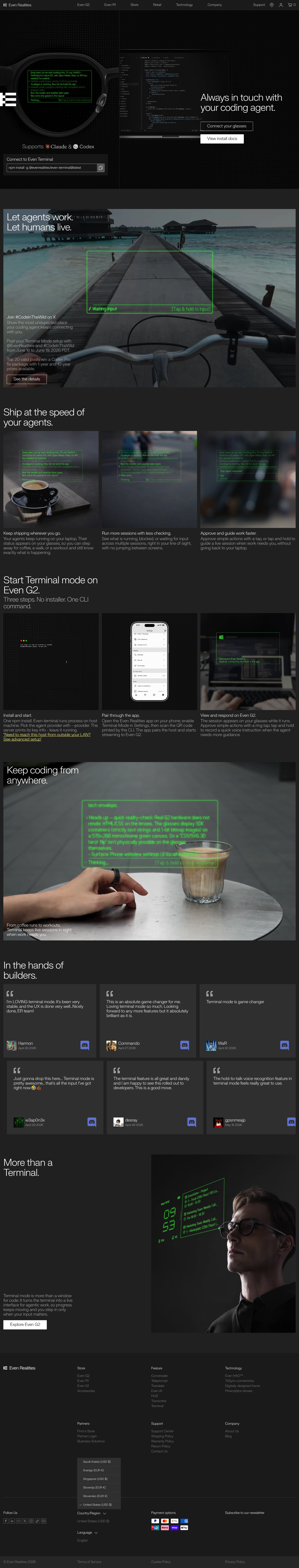 Terminal Mode by Even Realities screenshot