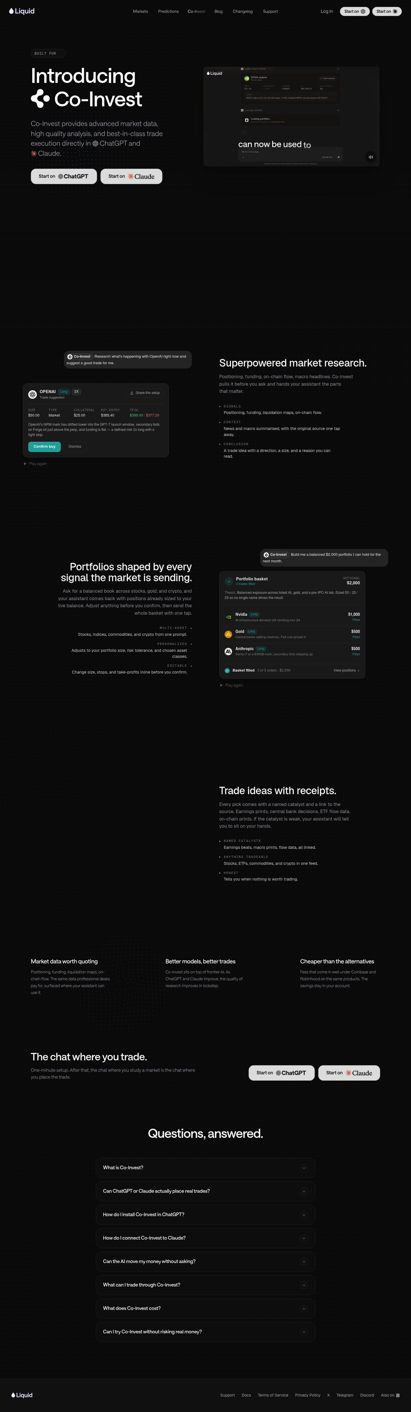 Co-Invest screenshot