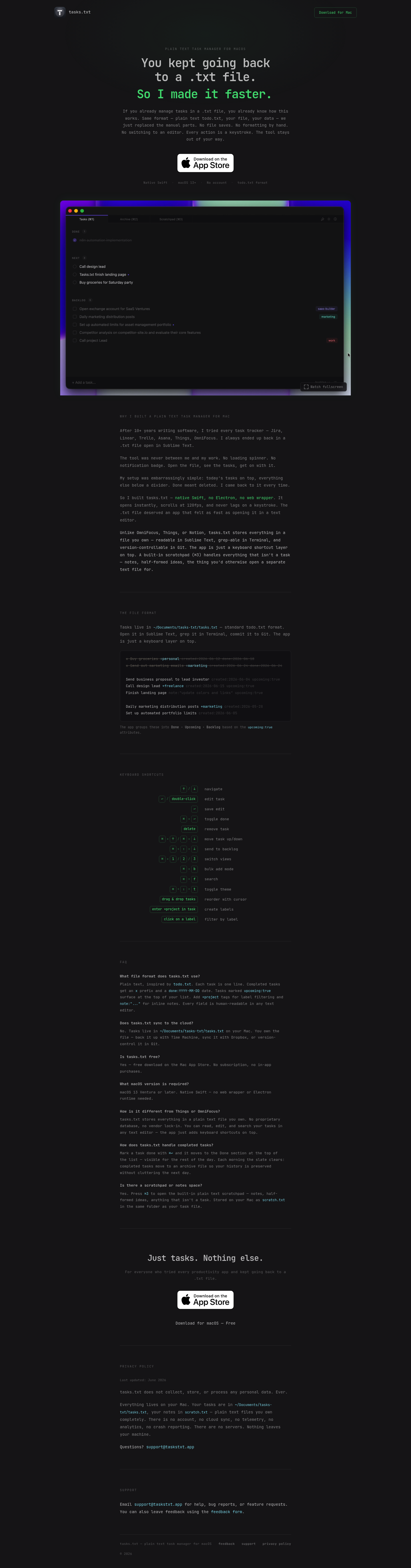 Tasks.txt screenshot