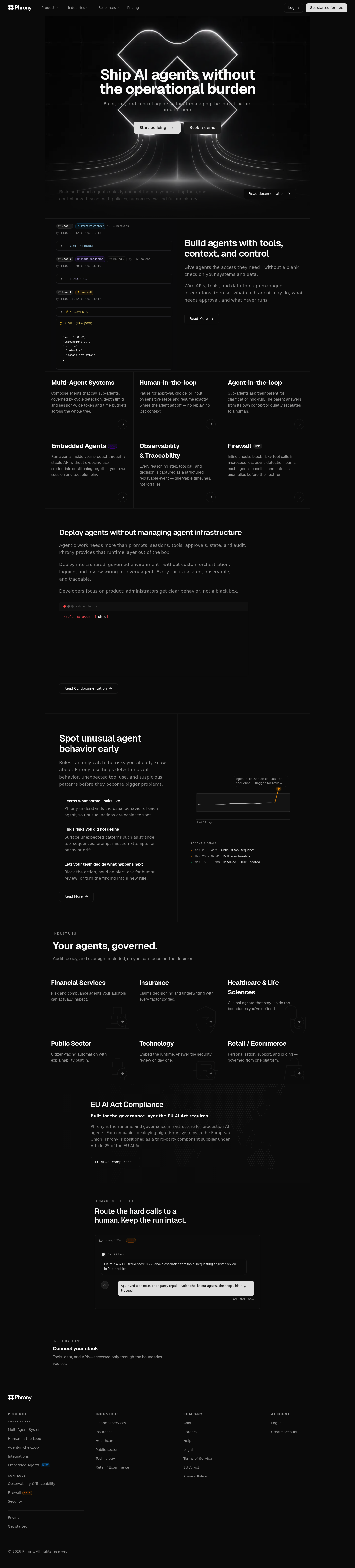Phrony screenshot
