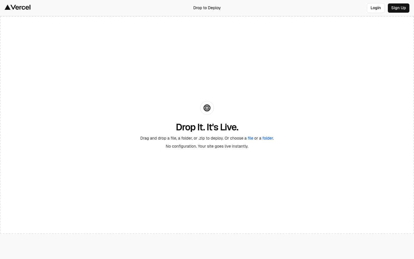 Vercel Drop screenshot