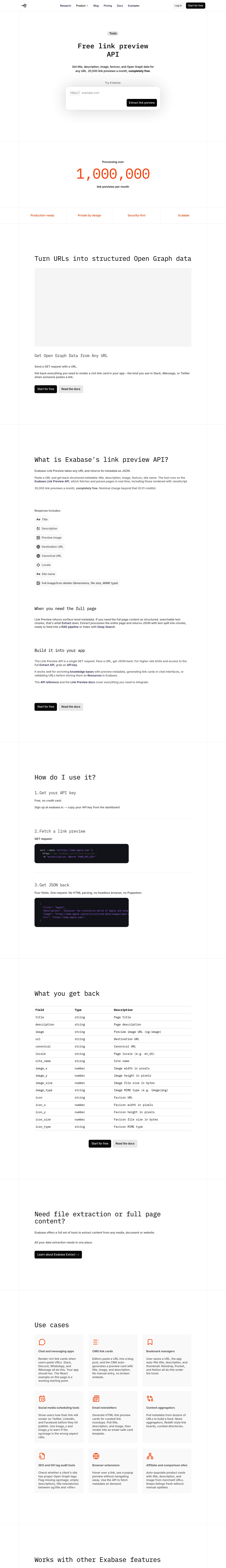 Link Preview API screenshot