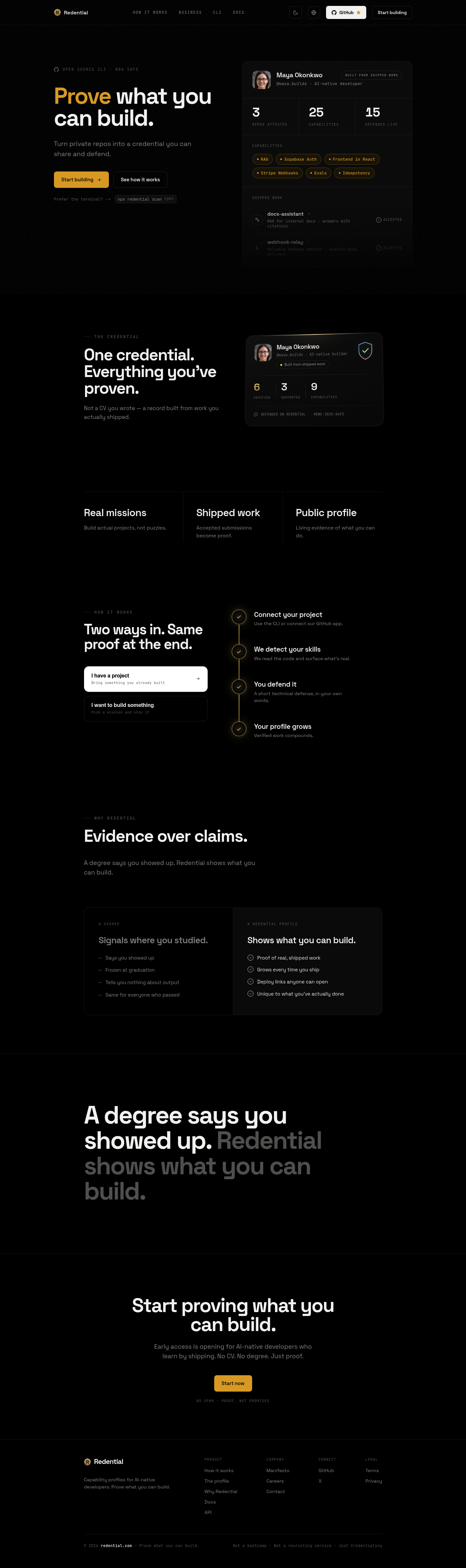 Redential screenshot